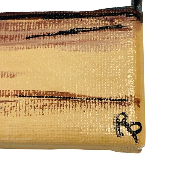 Rustic Barn Canvas Art Painting Signed By RP Artist 12" X 12" Farmhouse Decor - Picture 2 of 10